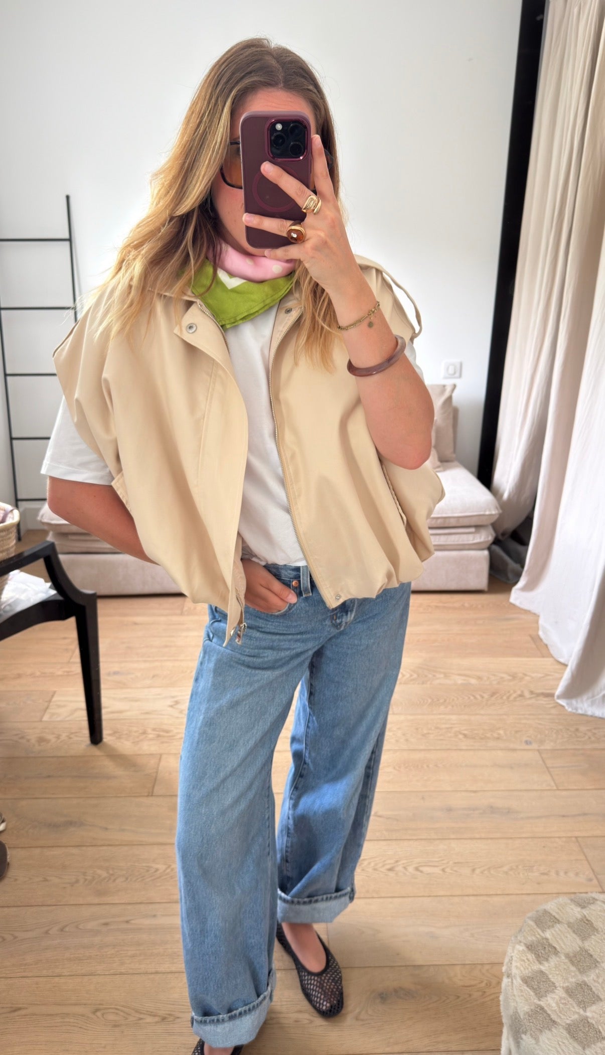 Veste sans manches oversize
