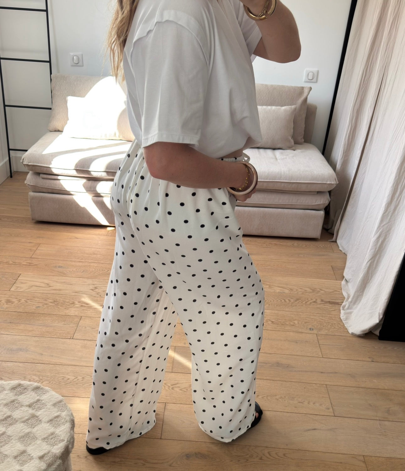 Pantalon à pois