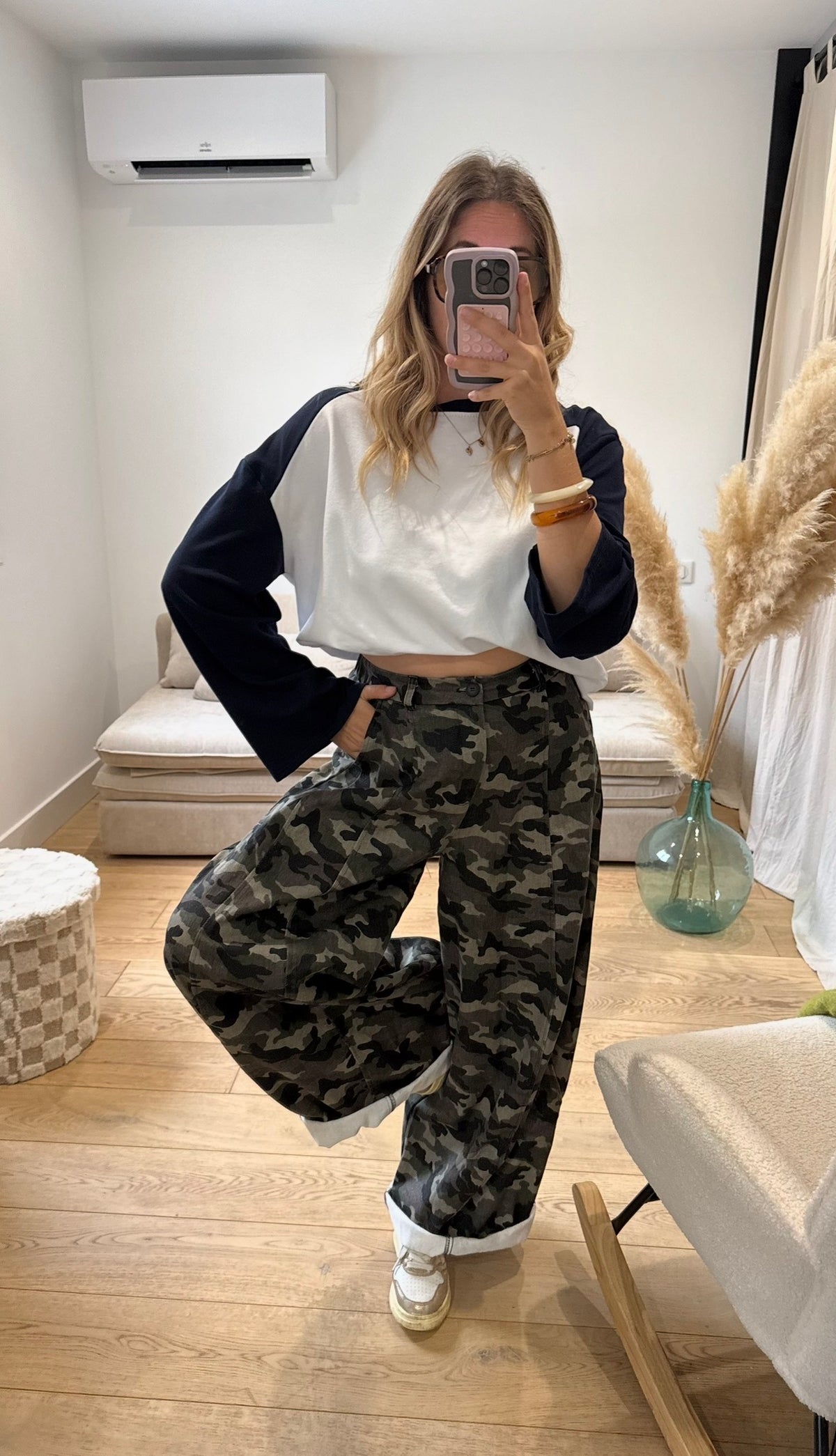 MARLON - pantalon ample camouflage