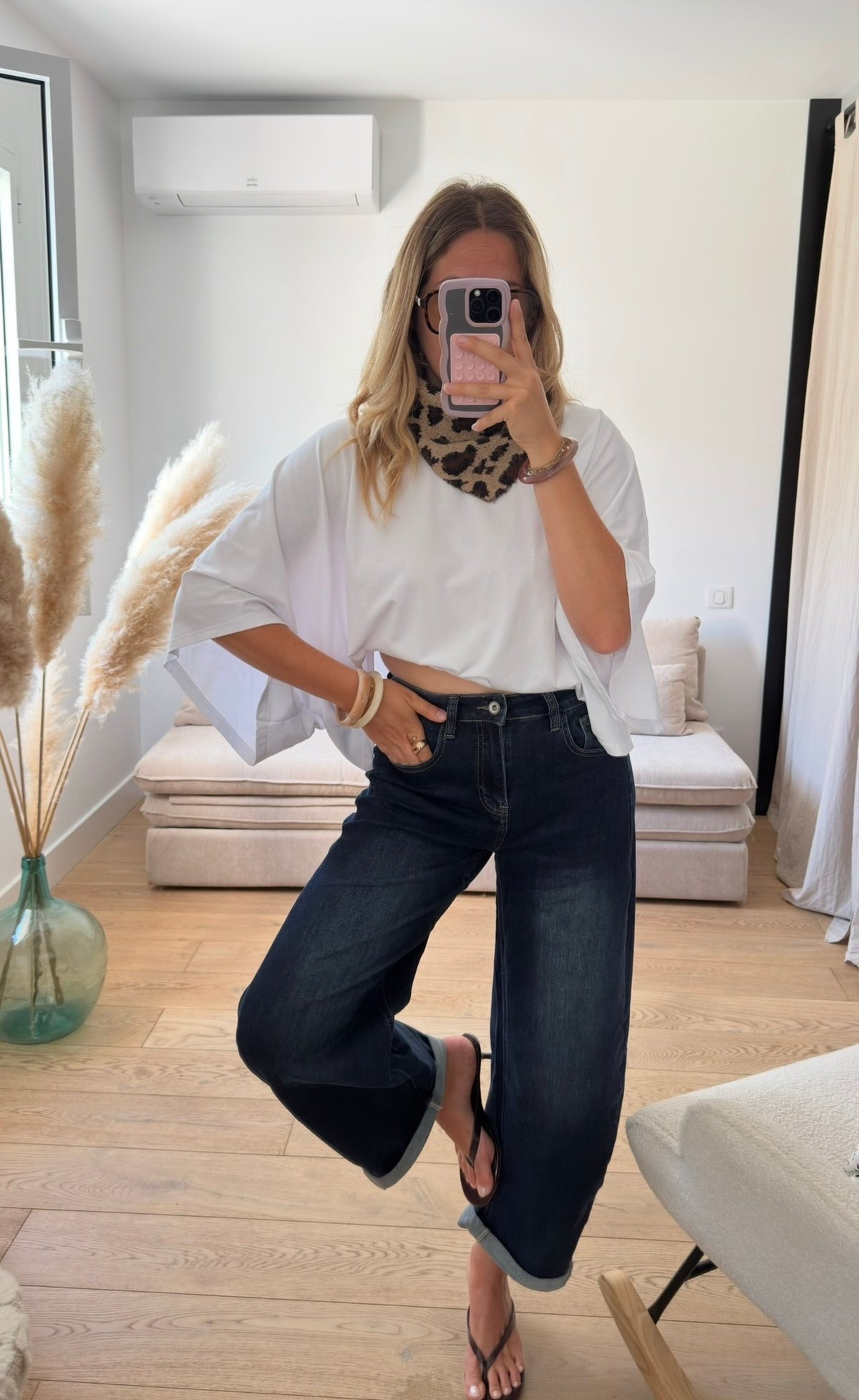 ZOÉ — T-SHIRT OVERSIZE CHAUVE-SOURIS BLANC