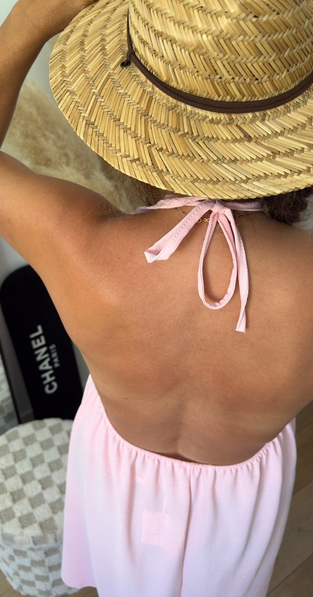 Robe dos nu coquillages rose 🐚