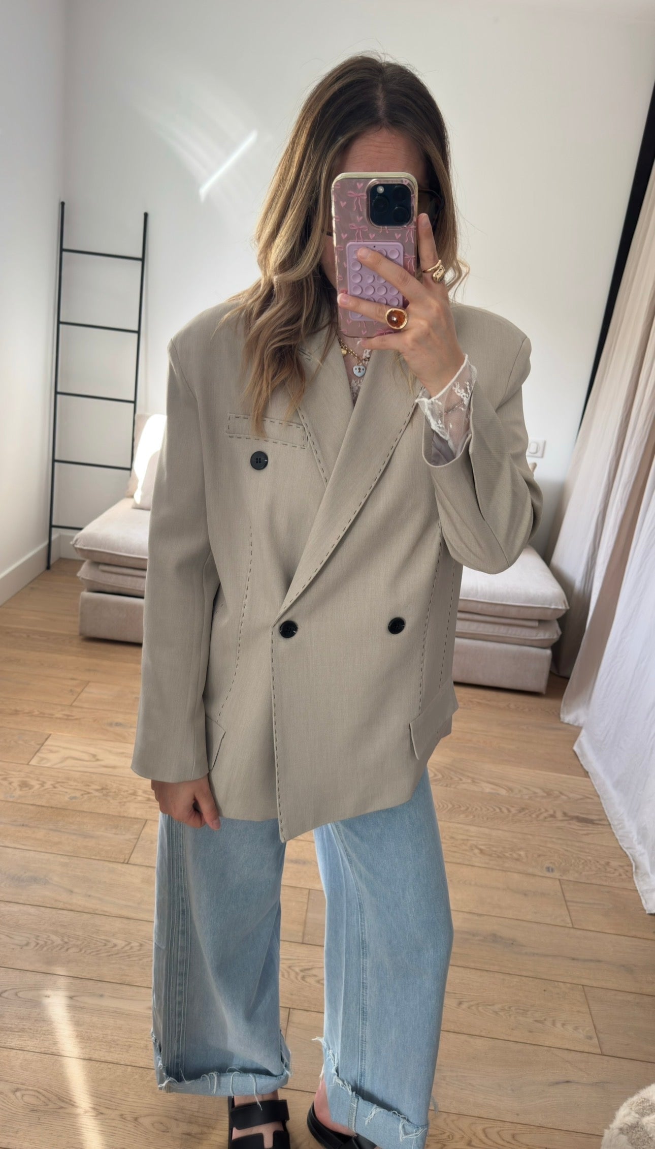 Blazer détails surpiqûres