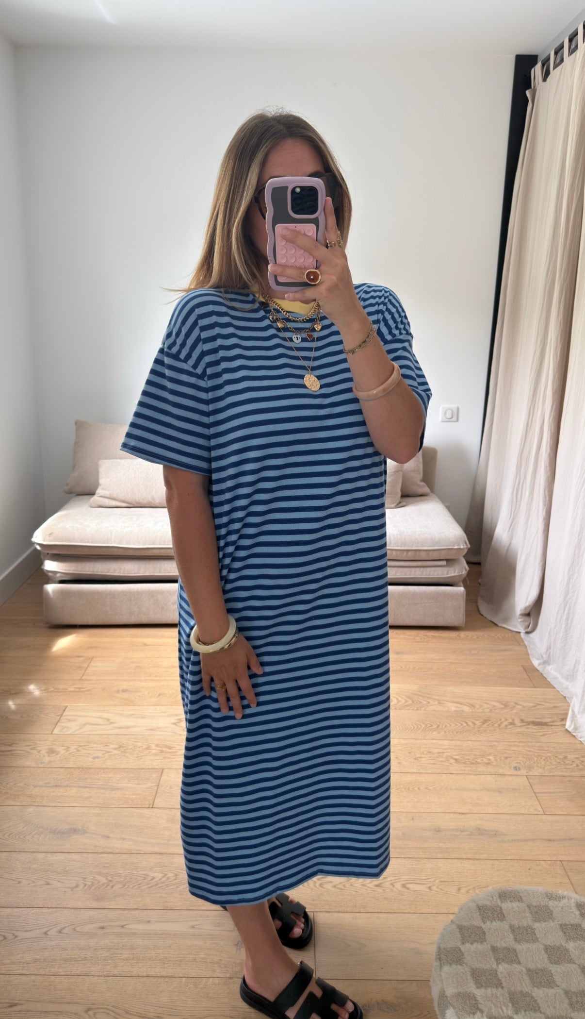 Robe marinière bleu électrique 💙