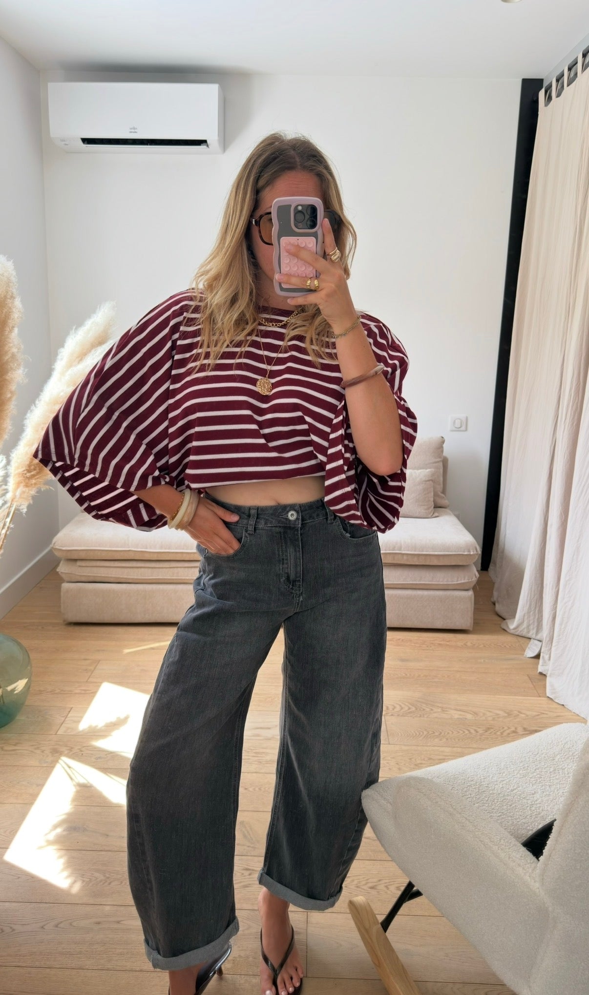 BILLIE — TOP DOS NU BORDEAUX