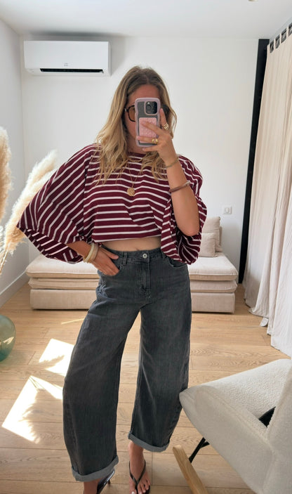 BILLIE — TOP DOS NU BORDEAUX