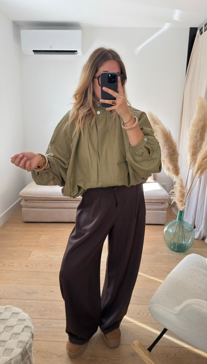 MAE - veste oversize vert olive