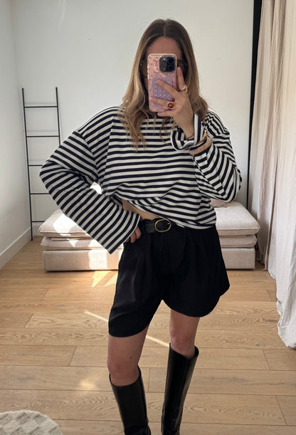 Top à rayures oversize