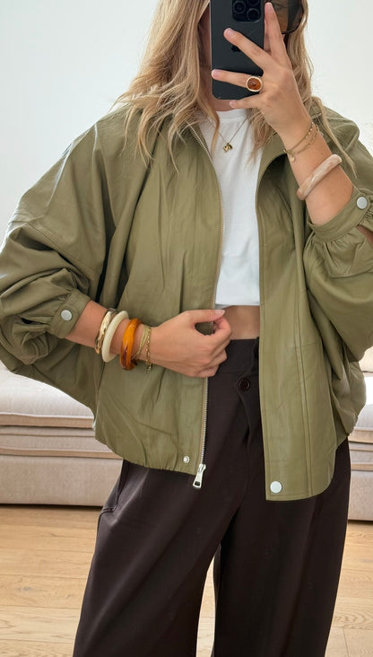MAE - veste oversize vert olive