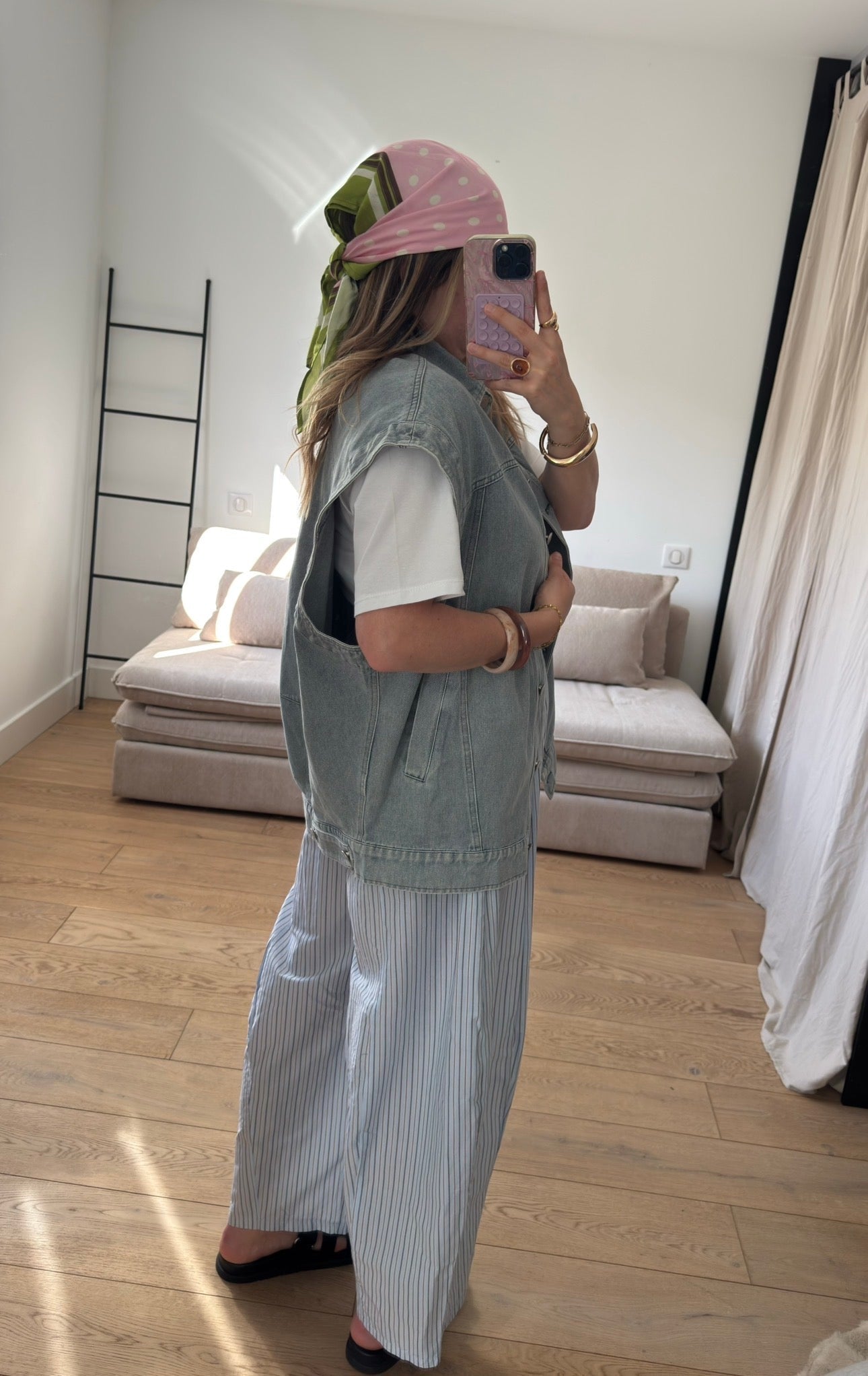 Veste en jean sans manches