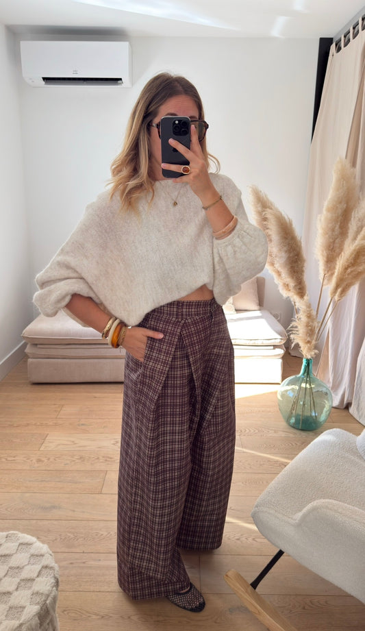 IVY - pantalon ample à carreaux