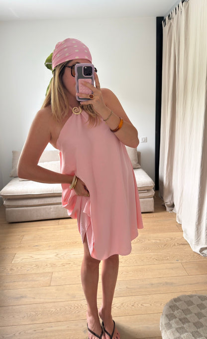 Robe dos nu coquillages rose 🐚