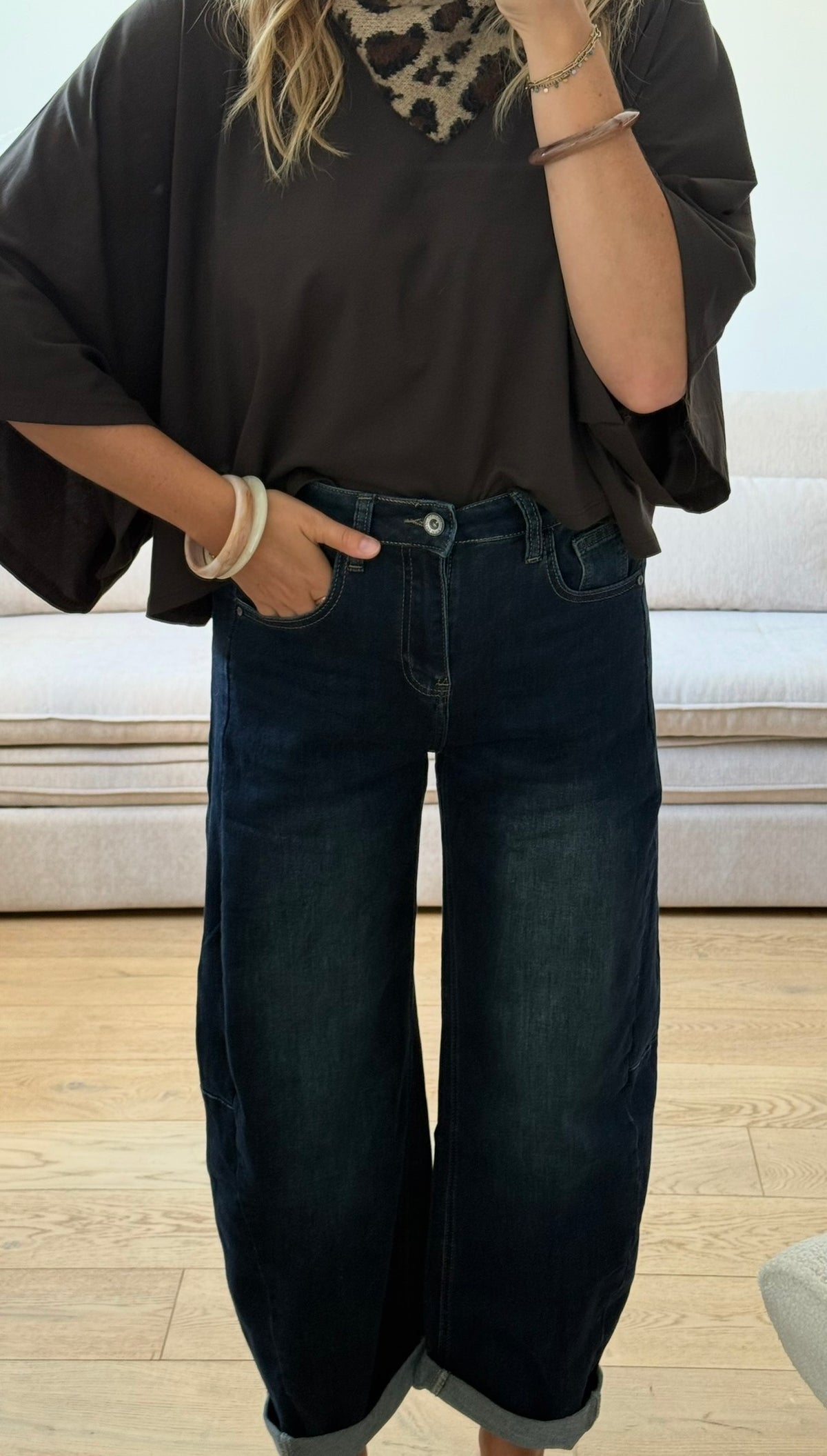 CHARLIE - JEAN BARREL BLEU