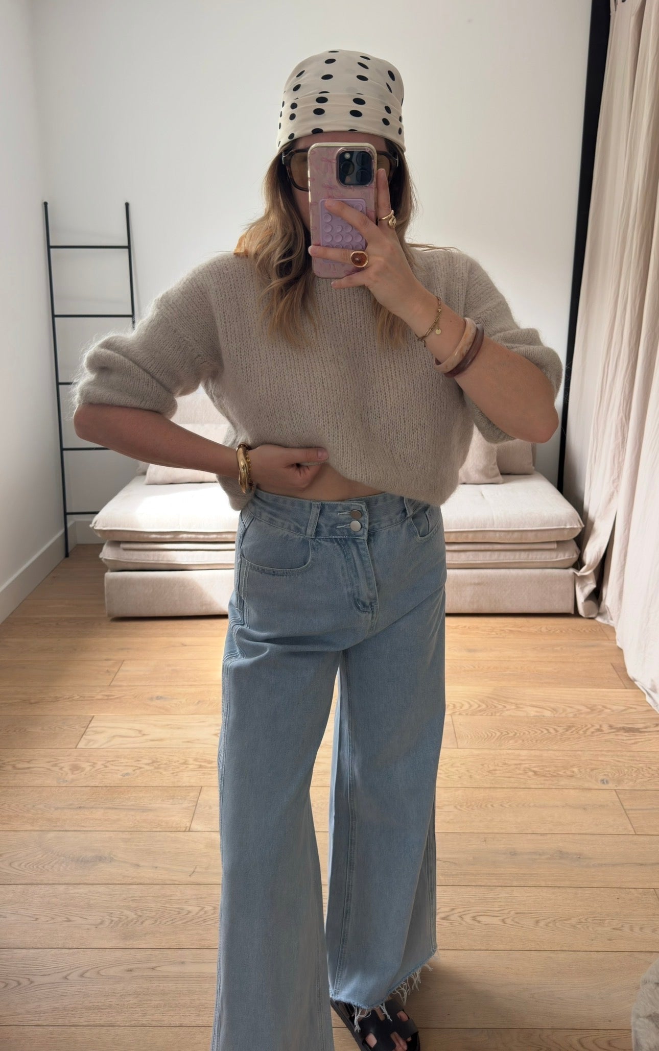Pull manches courtes en mohair
