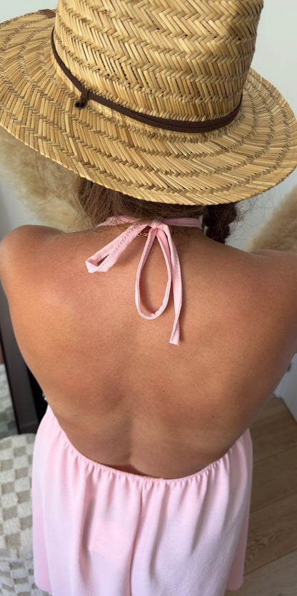 Robe dos nu coquillages rose 🐚