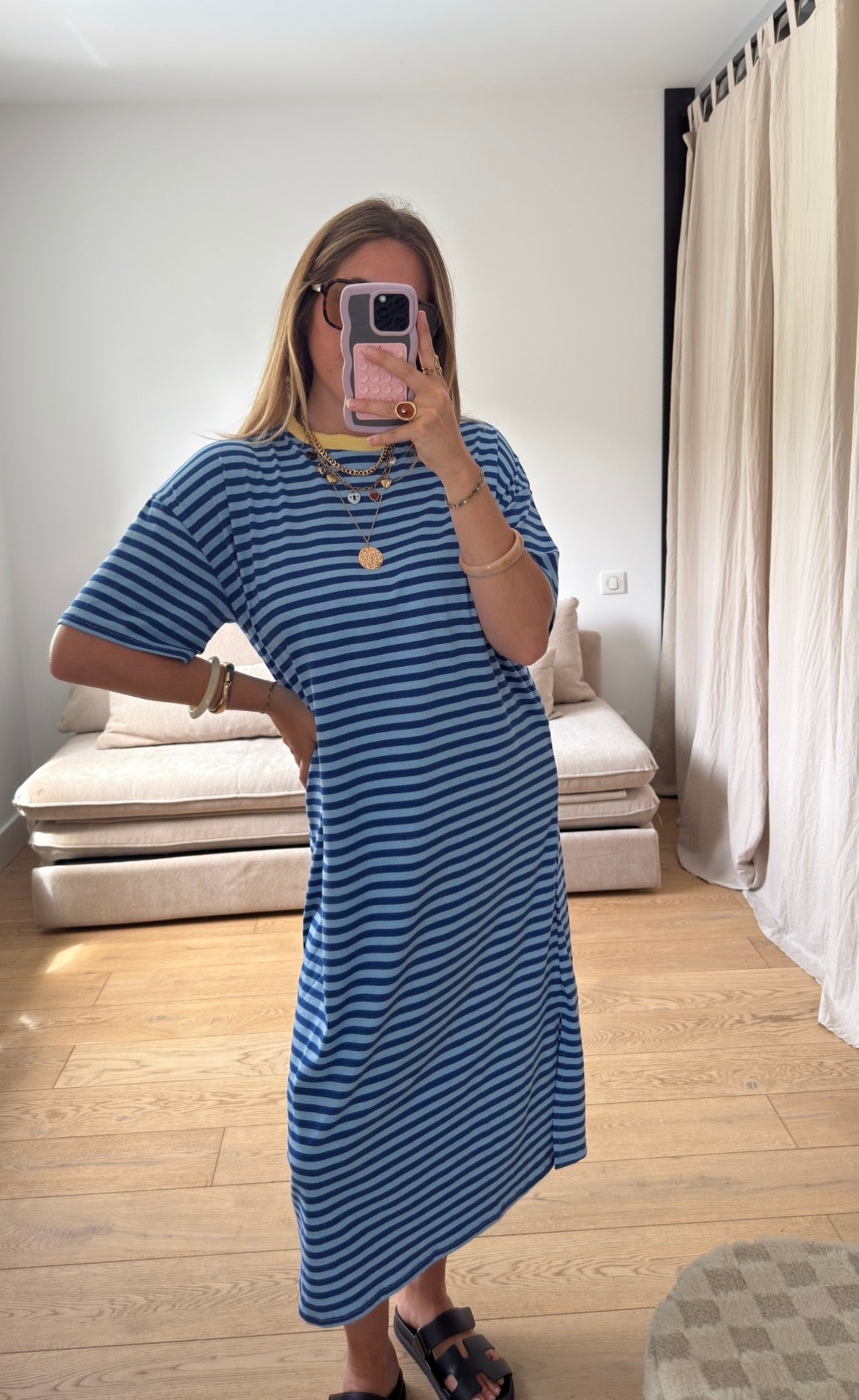 Robe marinière bleu électrique 💙