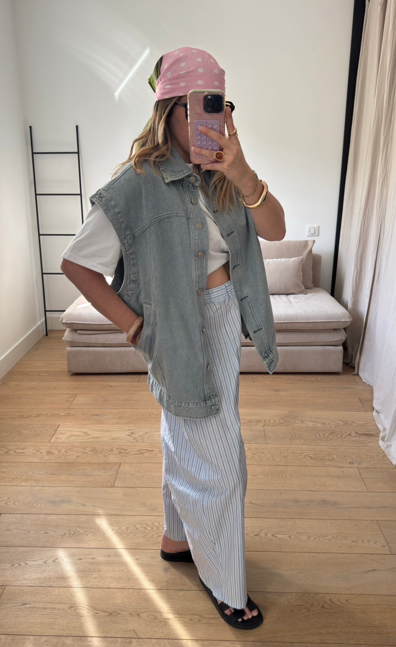 Veste en jean sans manches