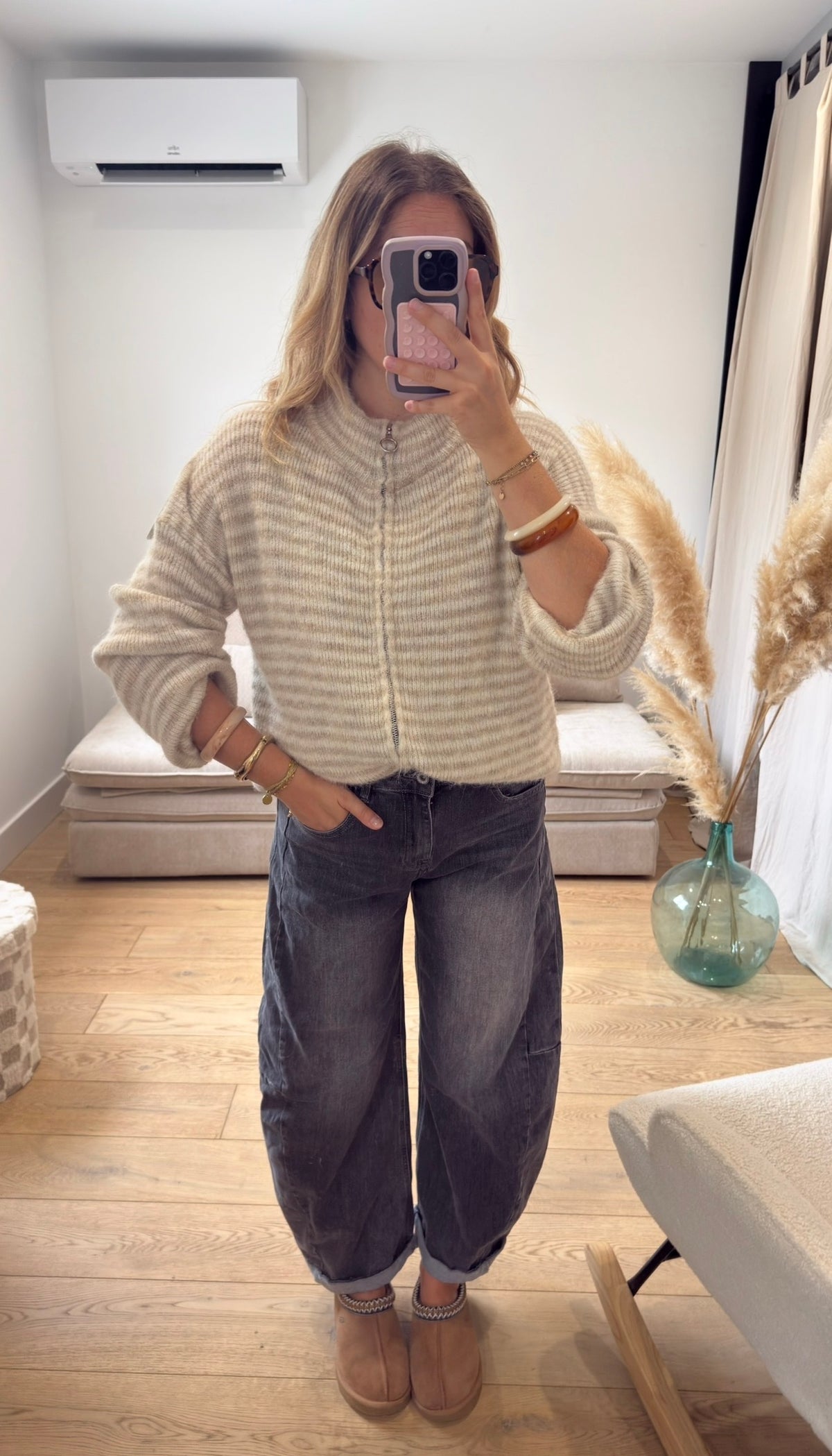LOUNA - GILET À COL CAMIONNEUR