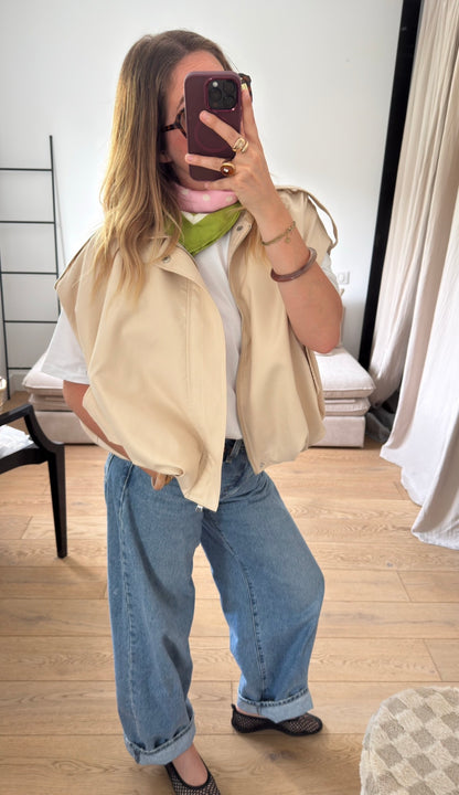 Veste sans manches oversize