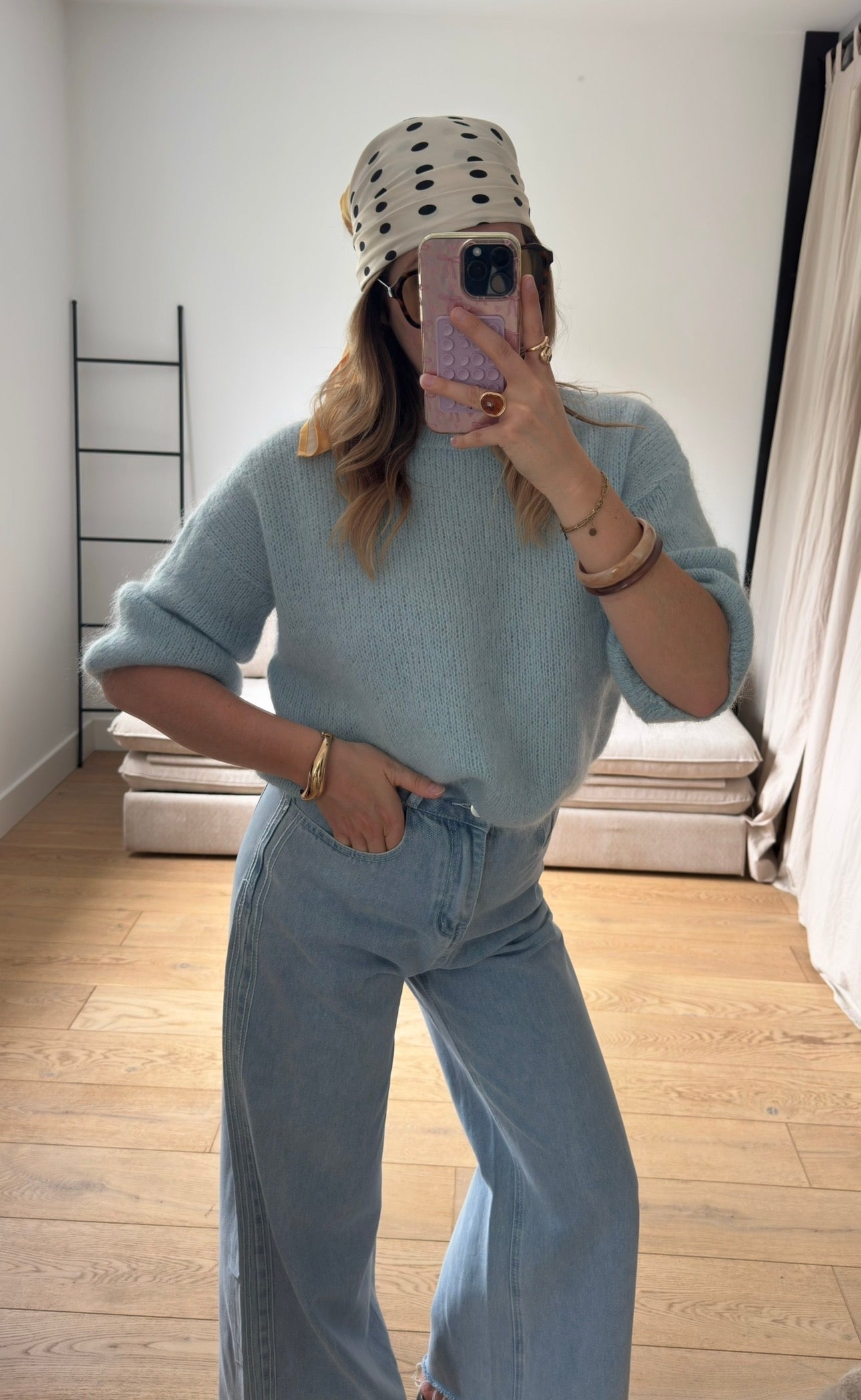 Pull manches courtes en mohair