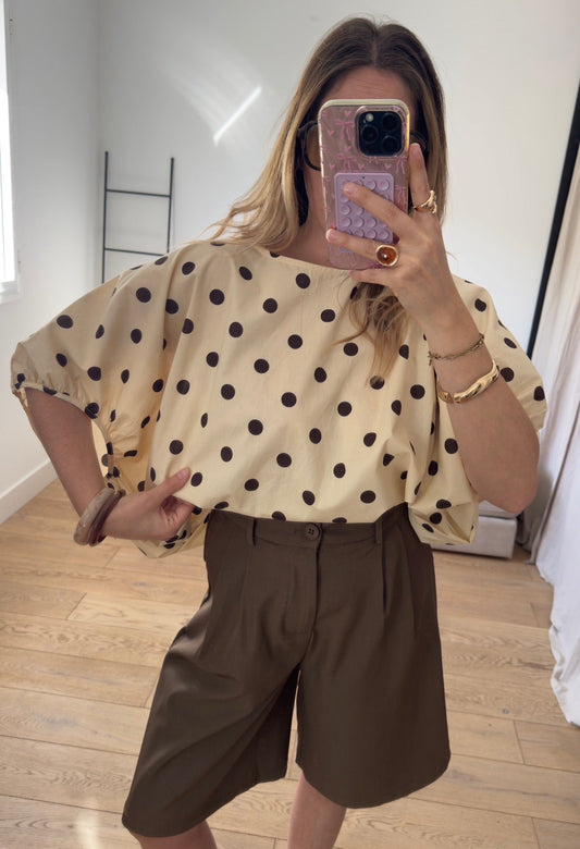 Blouse à pois oversize