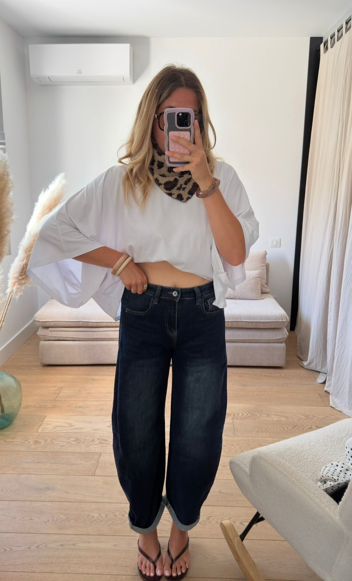 ZOÉ — T-SHIRT OVERSIZE CHAUVE-SOURIS BLANC