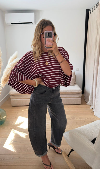BILLIE — TOP DOS NU BORDEAUX