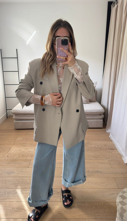 Blazer détails surpiqûres