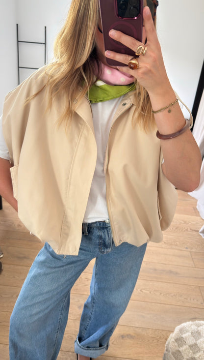 Veste sans manches oversize