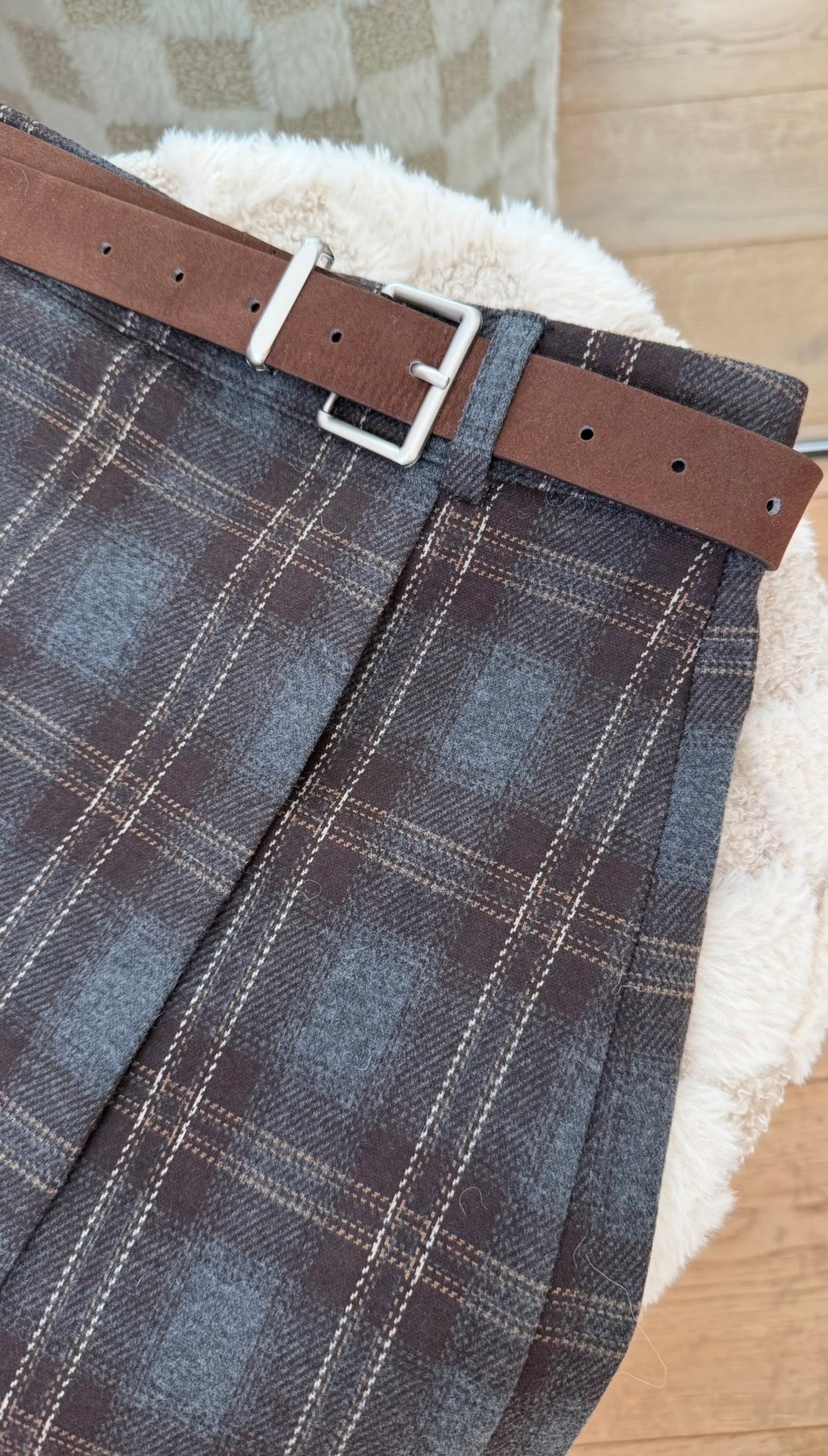 CLEO - jupe short à carreaux
