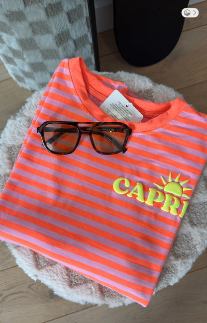 Marinière Capri orange et rose 💖
