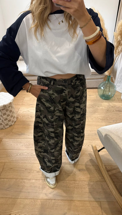 MARLON - pantalon ample camouflage