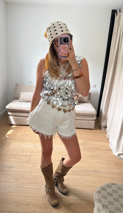 Top à sequins Coachella