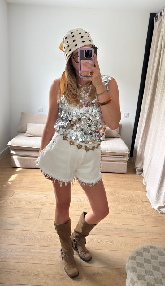 Top à sequins Coachella
