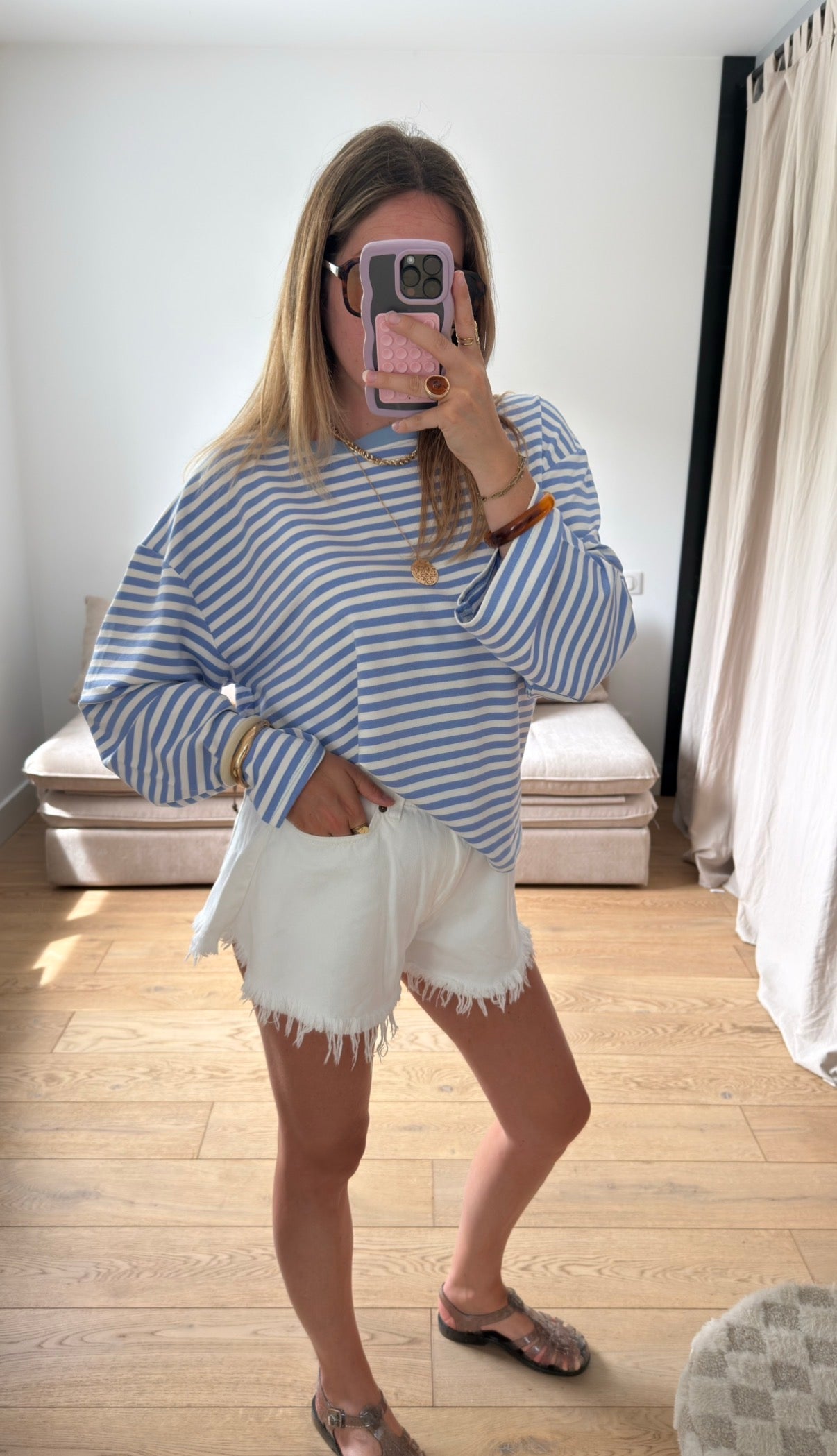 Marinière tendance baby blue