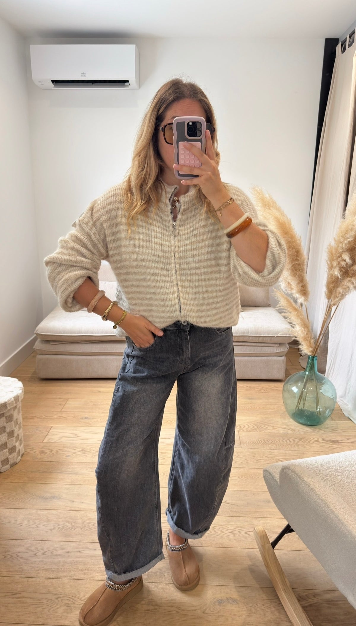 LOUNA - GILET À COL CAMIONNEUR