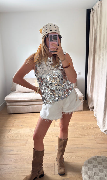 Top à sequins Coachella