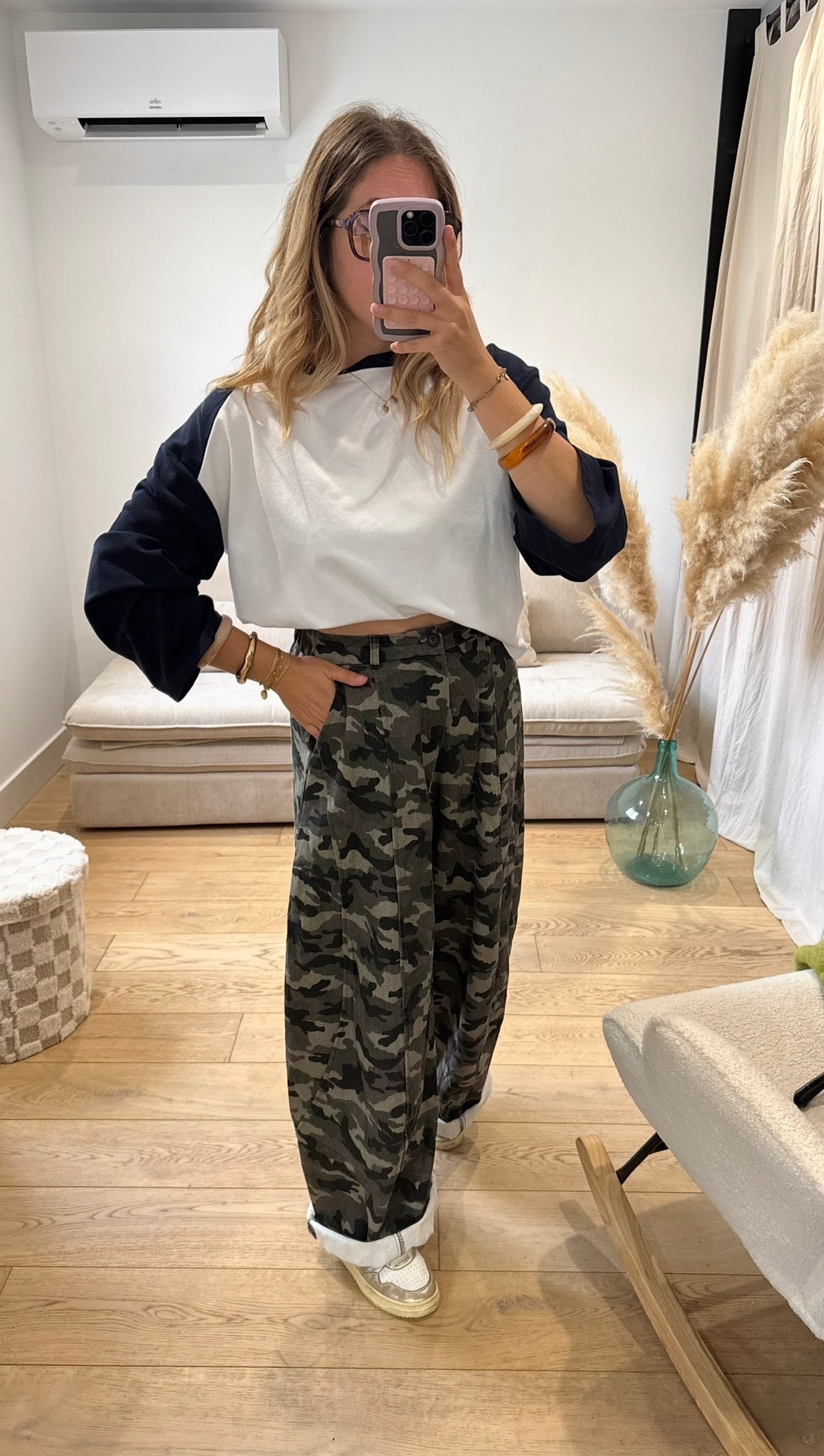 MARLON - pantalon ample camouflage