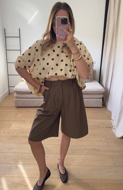 Blouse à pois oversize