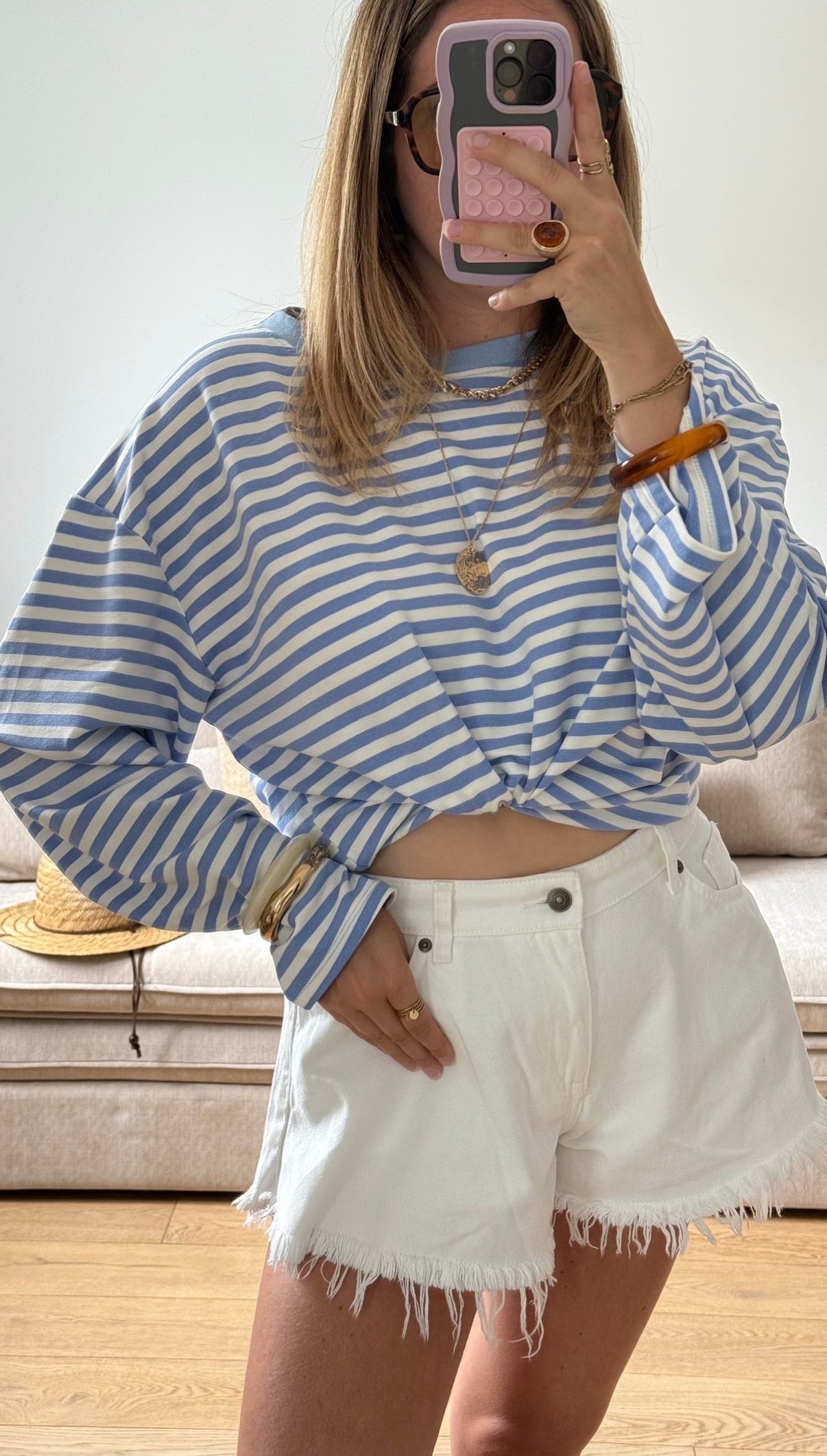 Marinière tendance baby blue