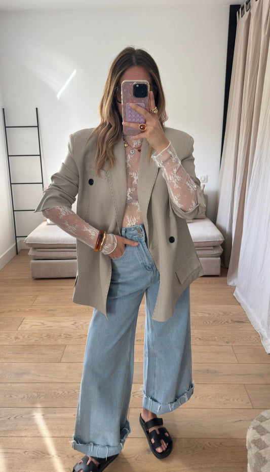 Blazer détails surpiqûres