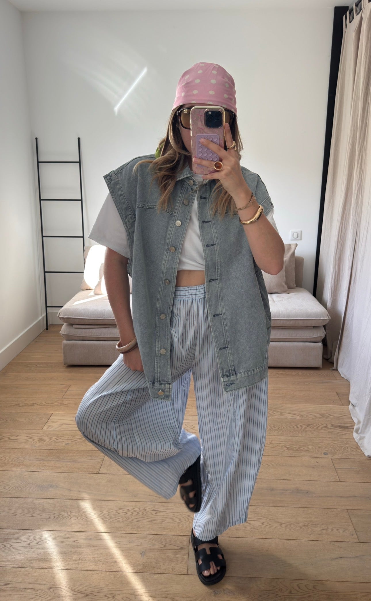 Veste en jean sans manches