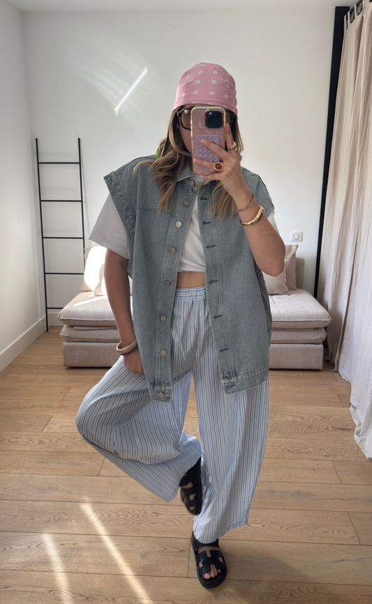 Veste en jean sans manches